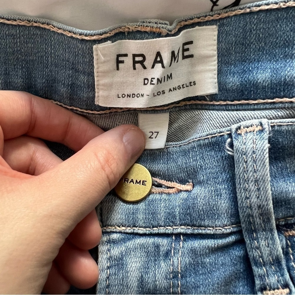Frame Denim MidRise Le Skinny De Jeanne in Antibes - Picture 3 of 6